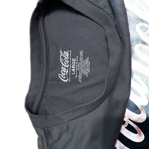 Coca-Cola “Faux” Vintage T-Shirt Dark Grey Short Sleeve Crew Atlanta Georgia - Picture 7 of 8